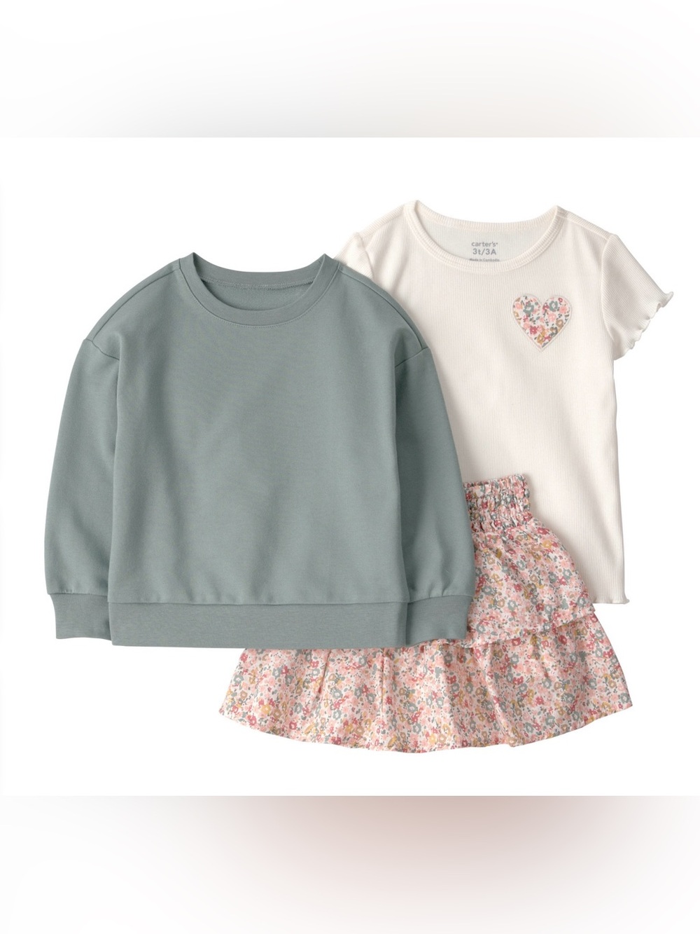 Carter's Girl’s 3-Piece Skort Set